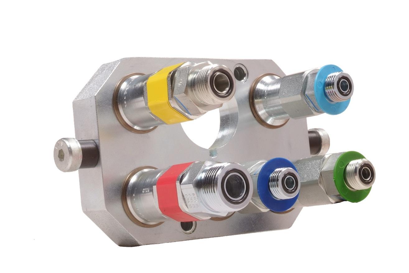 Multi Coupler Block Header Front Side, Five Couplers Suits John